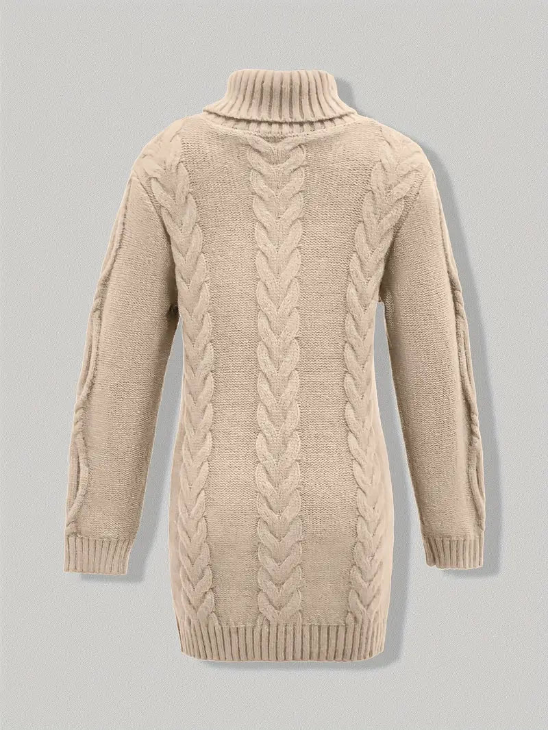 Narda™ Damen Rollkragen Kleid