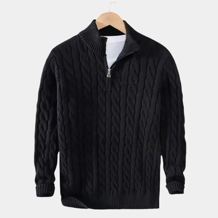 Exquisiter Pullover mit halbem Reissverschluss