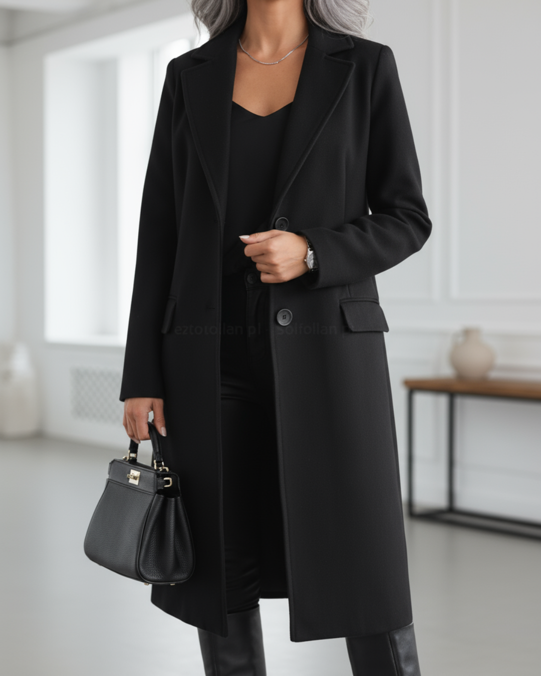 Auria - Eleganter langer Mantel