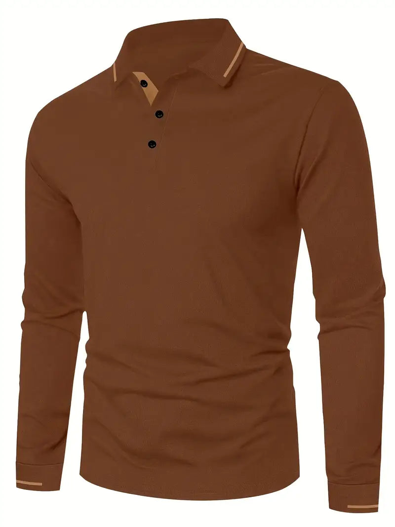 MICHAEL - Elegantes Langarm-Polo