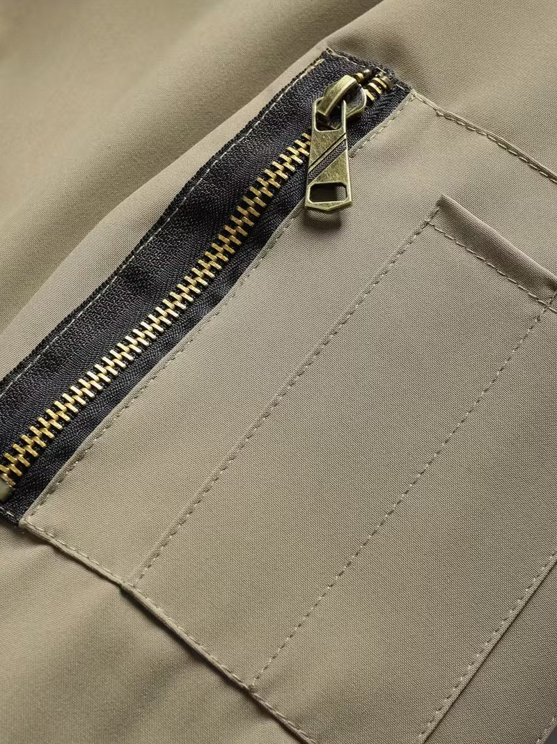 Sylvain™ Kapuzen Jacke Im Luftwaffe Stil Mit Reissverschluss
