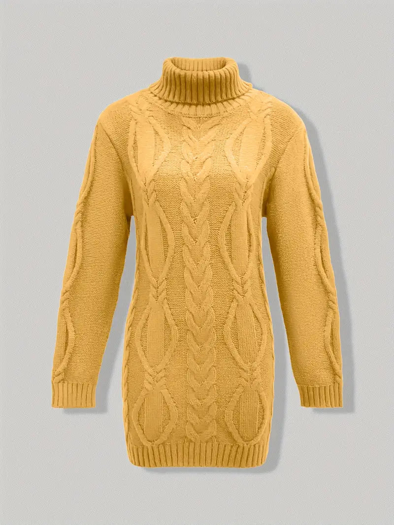 Narda™ Damen Rollkragen Kleid
