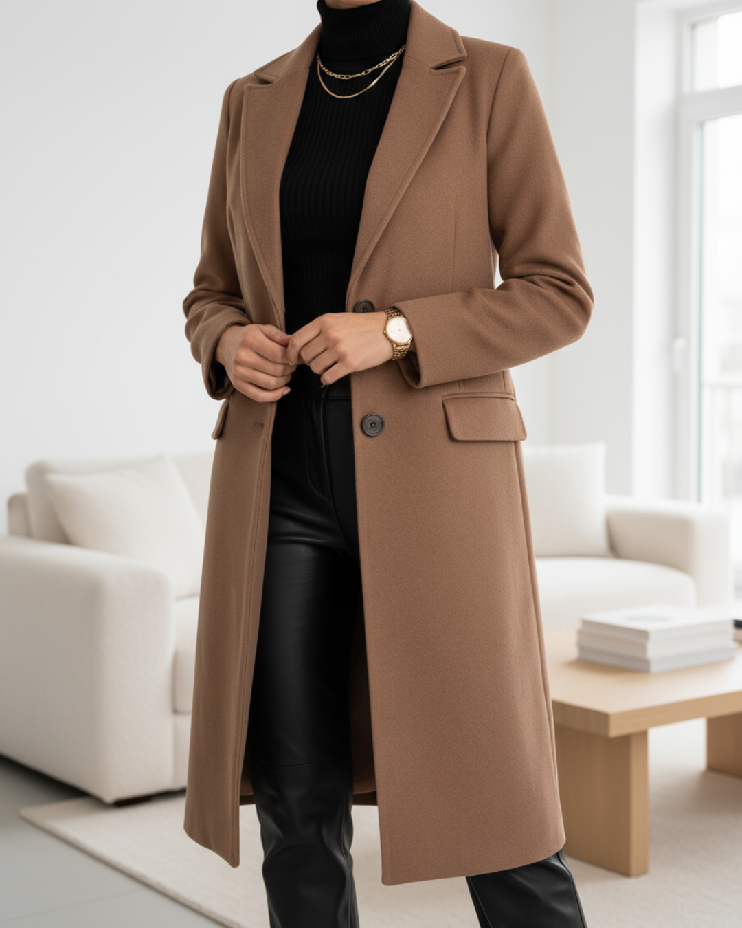 Auria - Eleganter langer Mantel