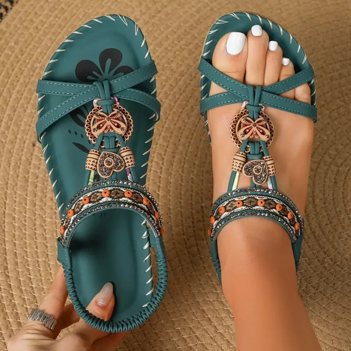 Claudia - Orthopädische Ibiza-Stil Sandalen für Damen