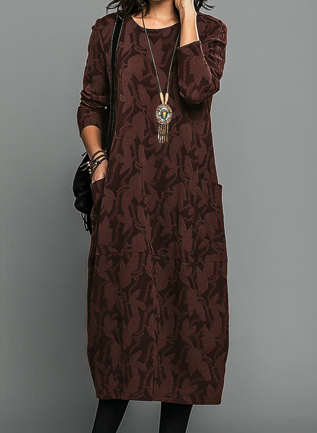 Corina Rundhalsausschnitt Lässiges Winterkleid