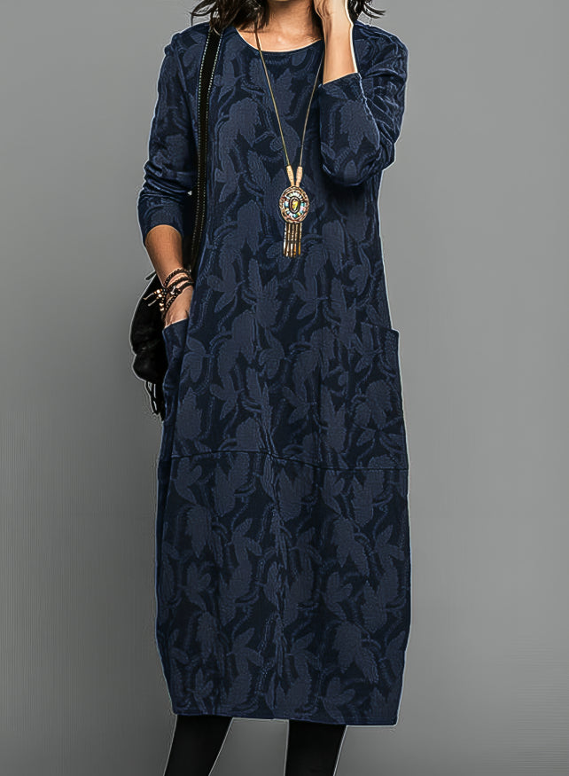 Corina Rundhalsausschnitt Lässiges Winterkleid