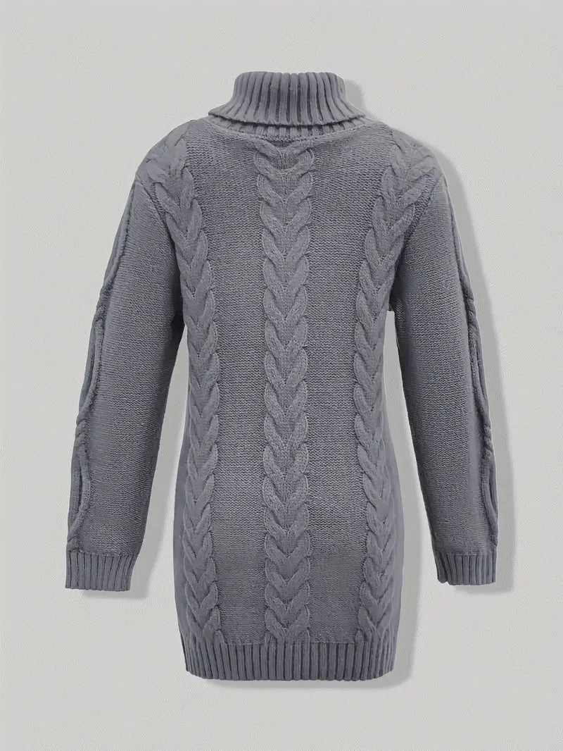 Narda™ Damen Rollkragen Kleid