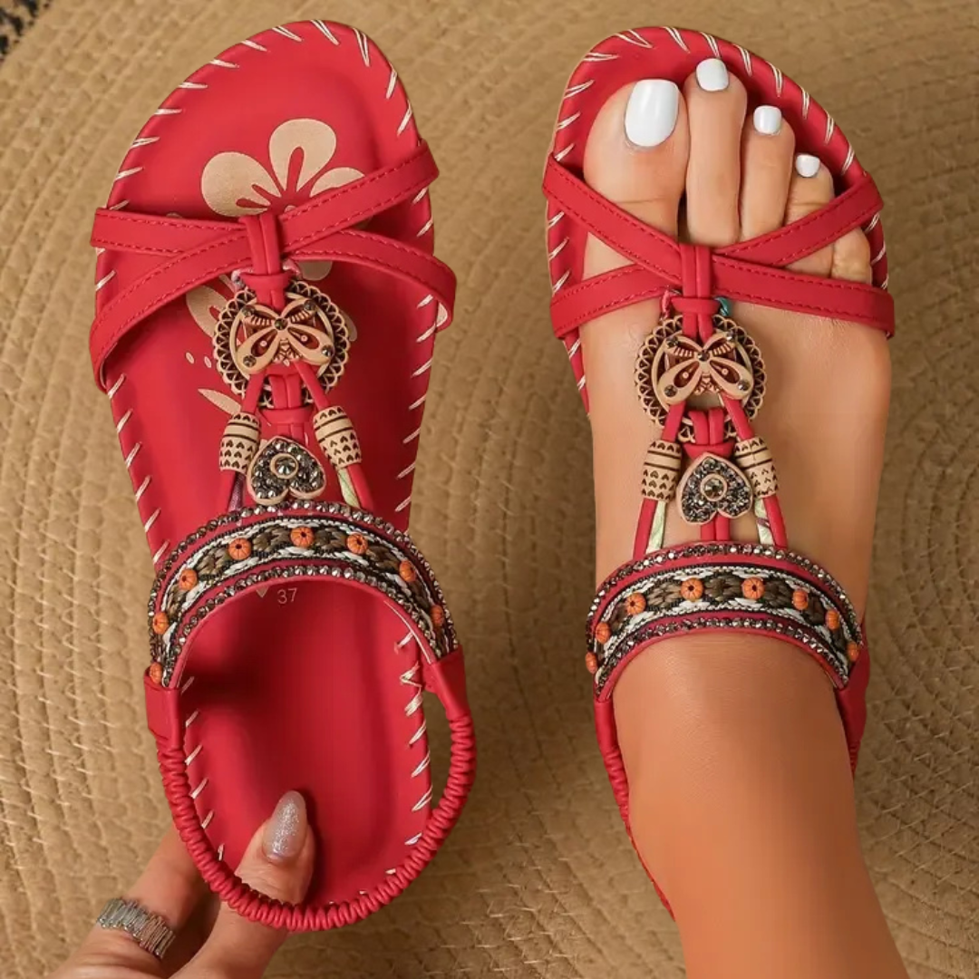 Claudia - Orthopädische Ibiza-Stil Sandalen für Damen