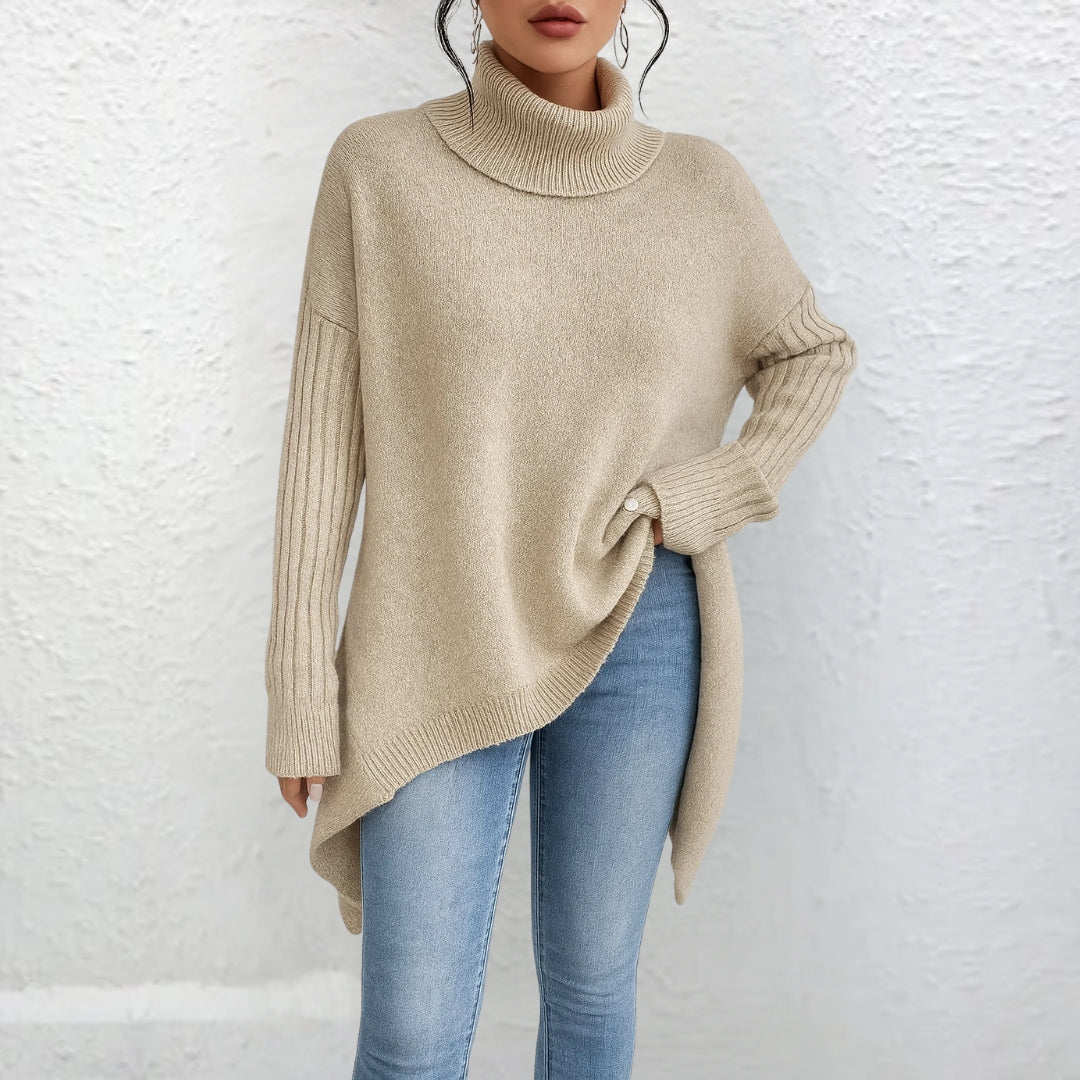 Brigit - Pullover mit lockerer Passform und Rollkragen