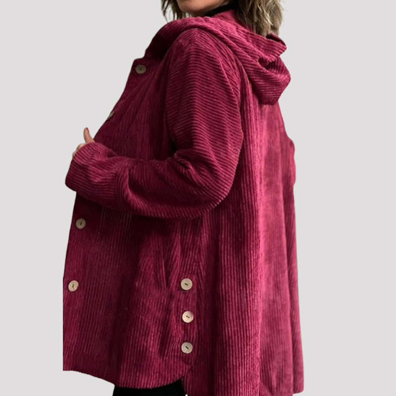 AVERY - Lässige Samt-Hoodiejacke für den Herbst