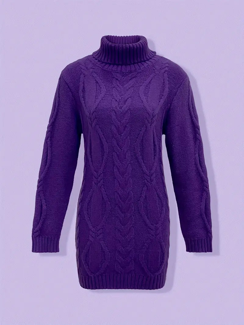 Narda™ Damen Rollkragen Kleid
