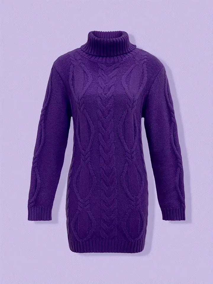 Narda™ Damen Rollkragen Kleid