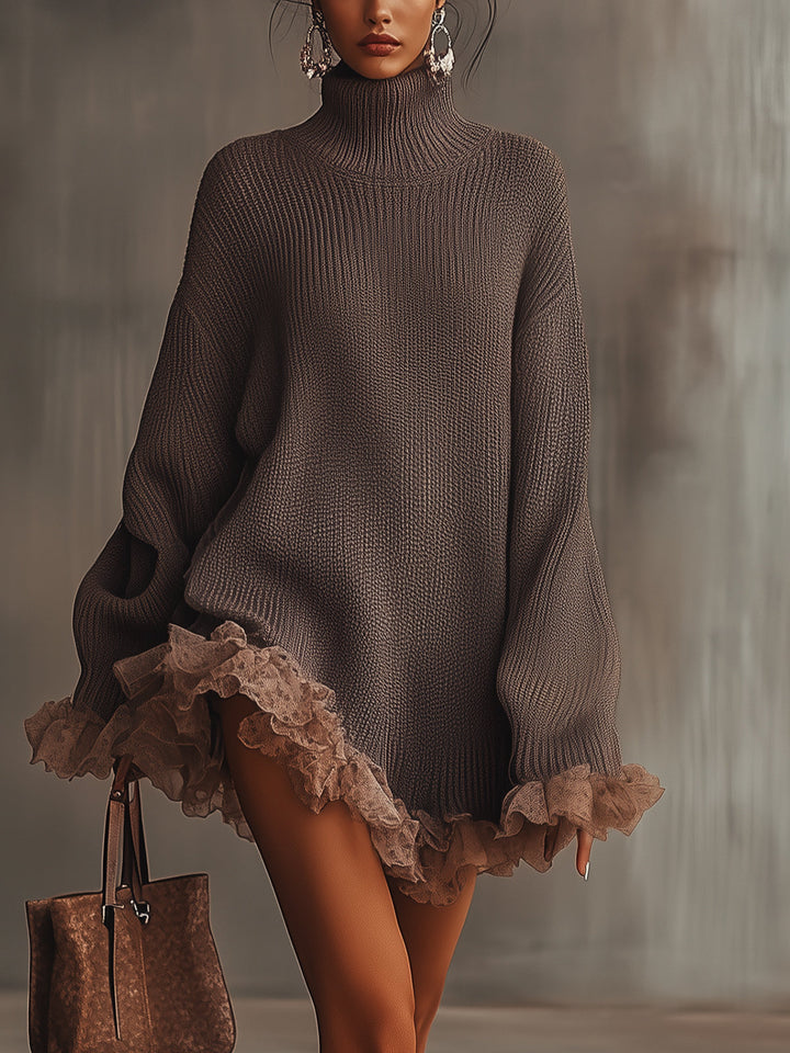 Nina - Strickkleid mit Rüschen