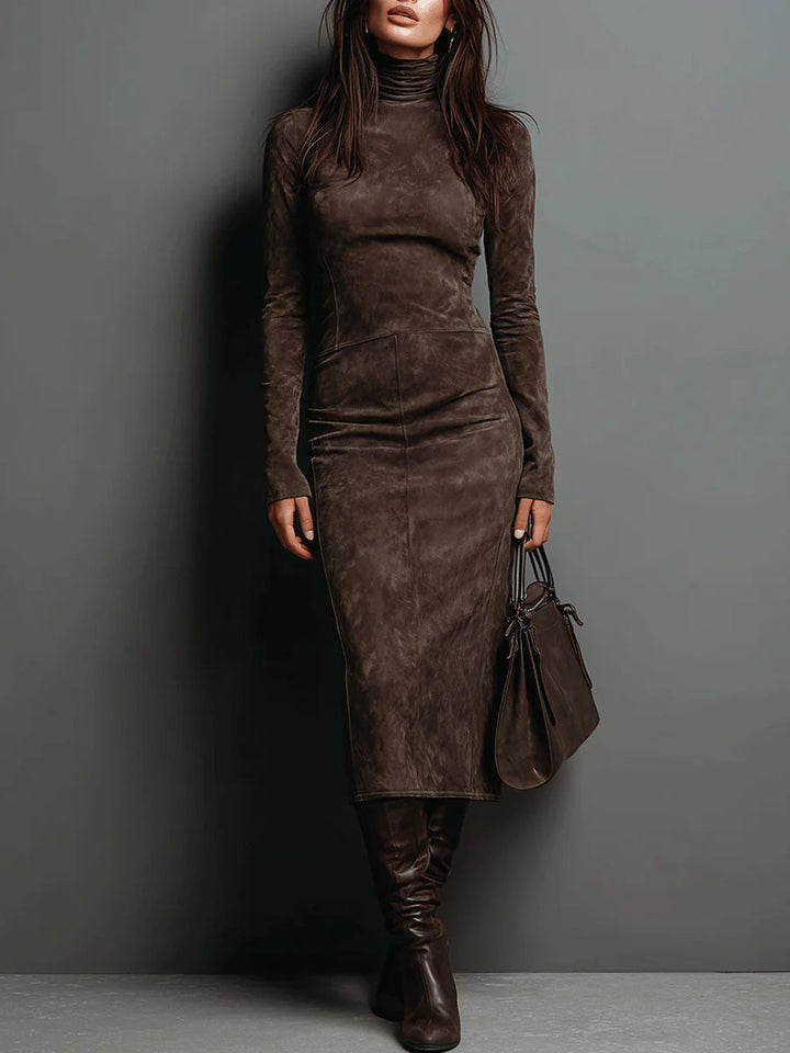 Giada - Midi-Kleid aus Wildleder-Optik