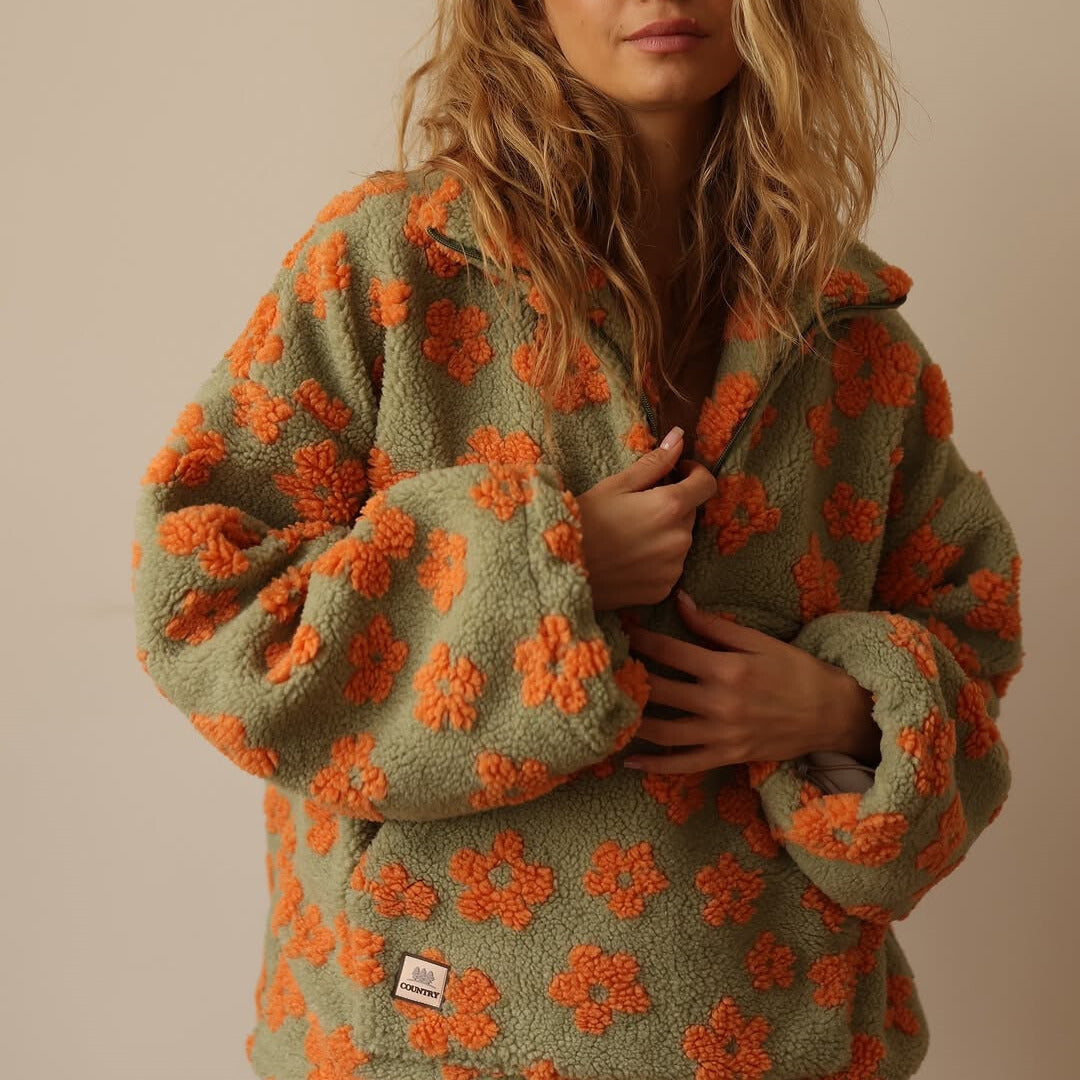 Azelma™ Langärmeliger Vlies Pullover