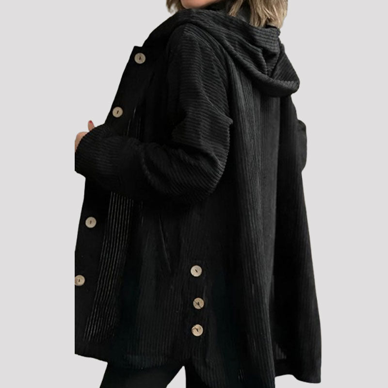 AVERY - Lässige Samt-Hoodiejacke für den Herbst