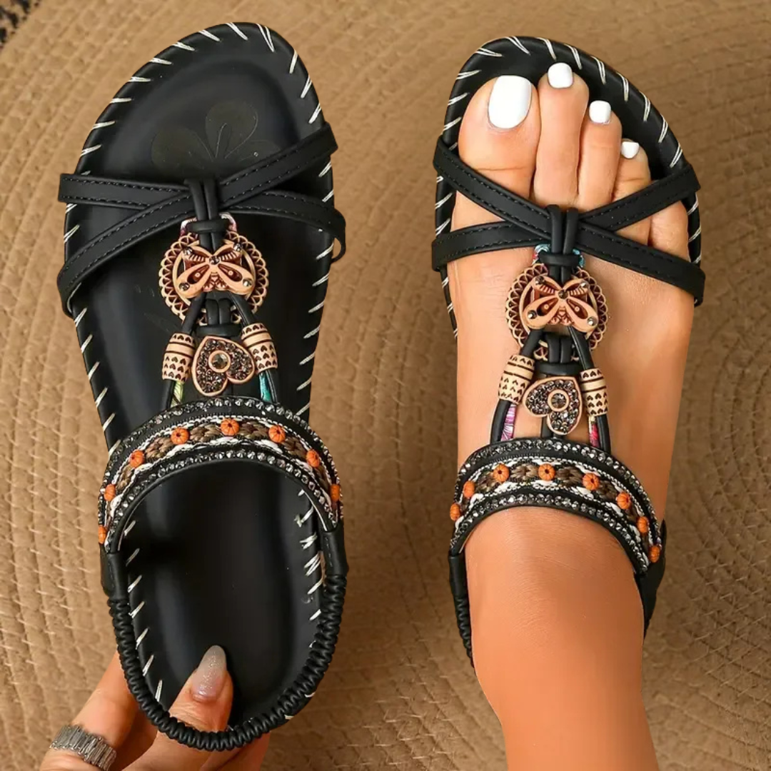 Claudia - Orthopädische Ibiza-Stil Sandalen für Damen