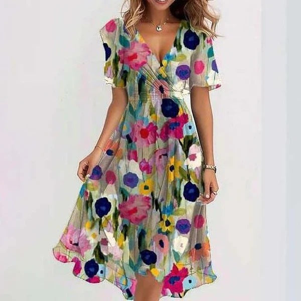 GRACE - Elegantes Kleid mit kurzen Ärmeln