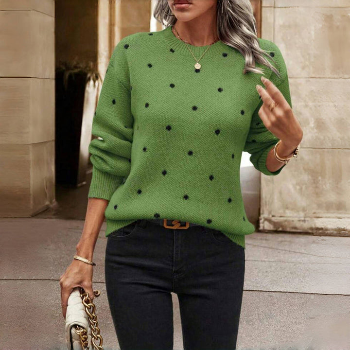 NINA™ Gepunkteter Strickpullover