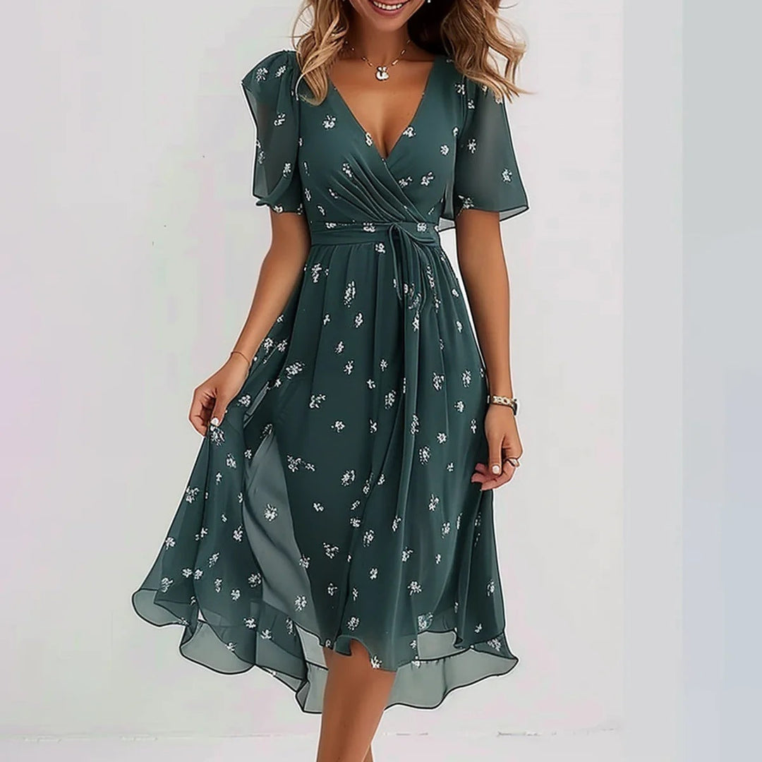 GRACE - Elegantes Kleid mit kurzen Ärmeln
