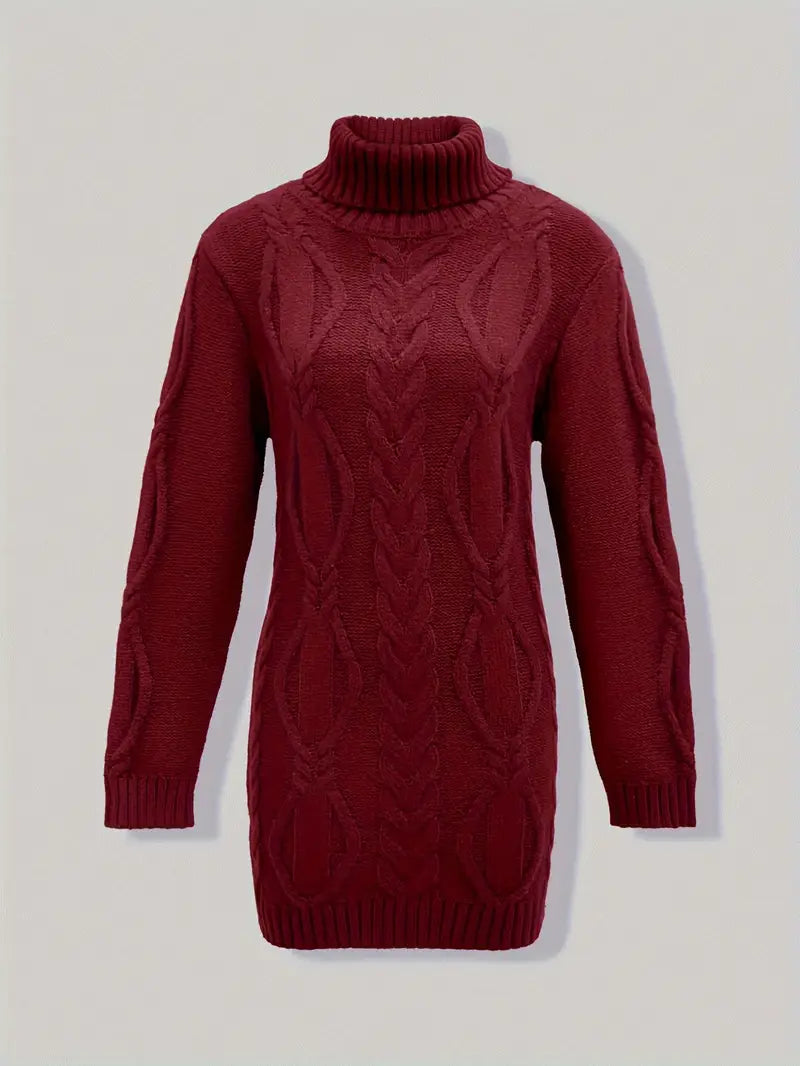 Narda™ Damen Rollkragen Kleid