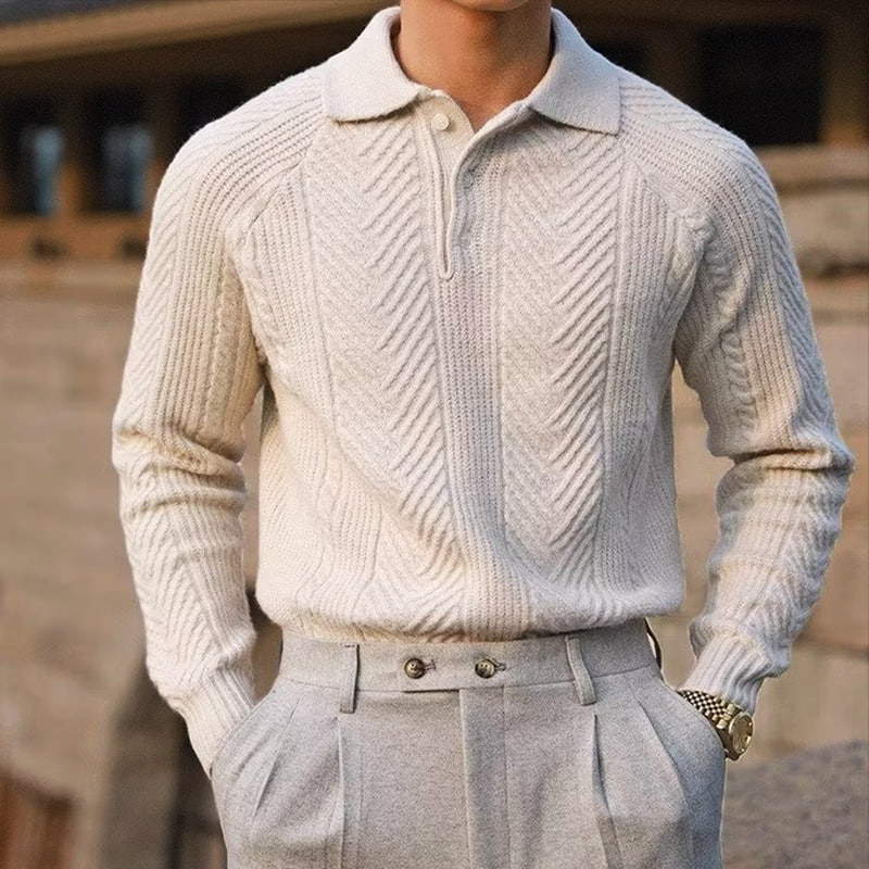 Herren Luxus Wollpullover