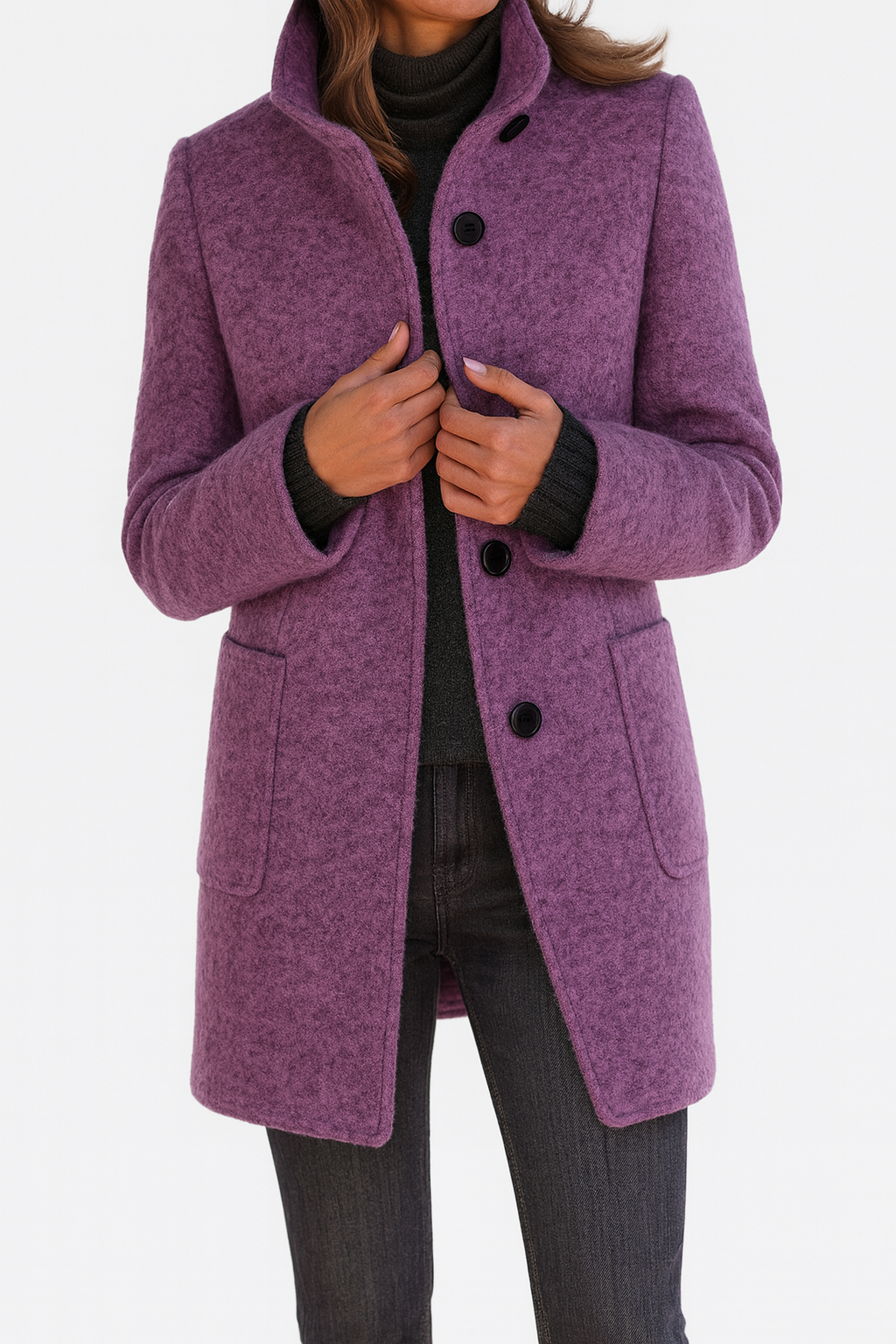 LIDIA - Jacke mit hohem Kragen aus Wollmischung