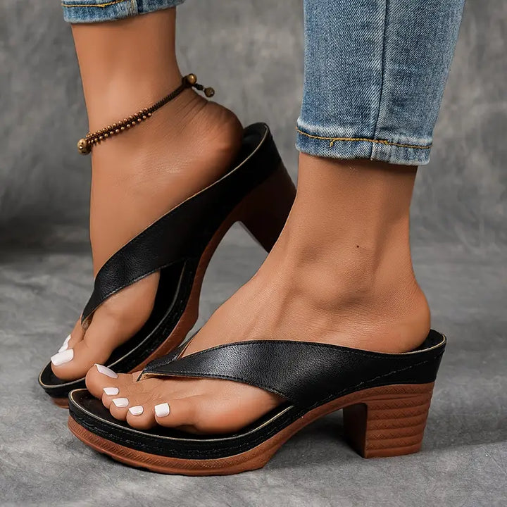 Saskia - Orthopädische Slipper mit Absatz