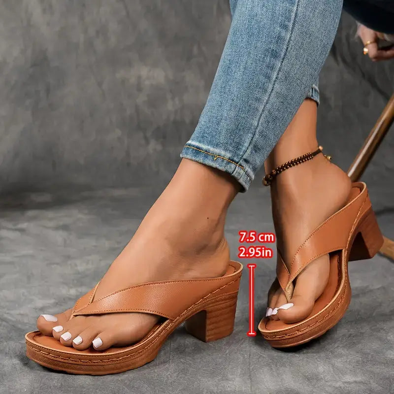 Saskia - Orthopädische Slipper mit Absatz