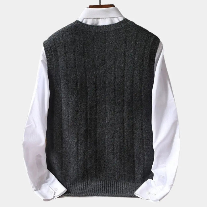 Pullover Weste aus 100% Merinowolle