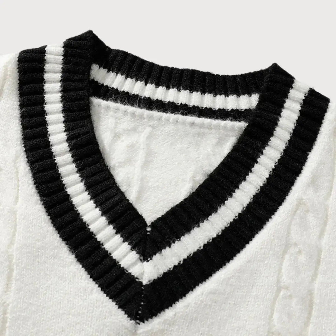 Exklusiver Pullover mit V-Ausschnitt