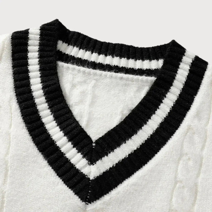 Exklusiver Pullover mit V-Ausschnitt