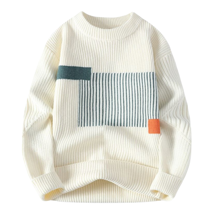 SASCHA - Pullover mit geometrischem Farbblock