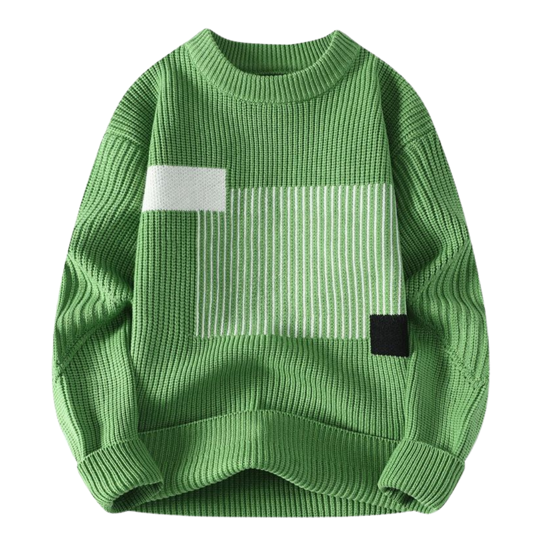 SASCHA - Pullover mit geometrischem Farbblock