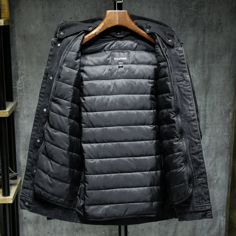 Isaac™  Gefütterte Jeansjacke mit Kapuze