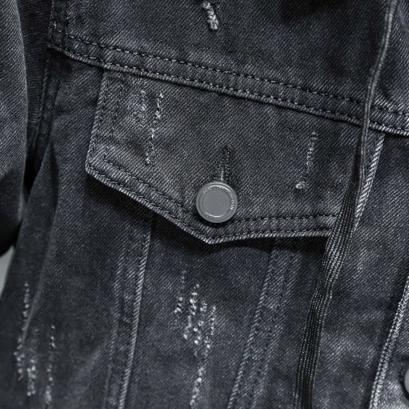 Isaac™  Gefütterte Jeansjacke mit Kapuze