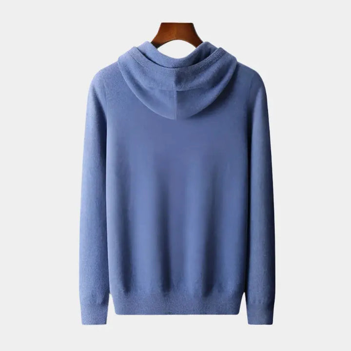 Pullover mit Kapuze aus Wolle