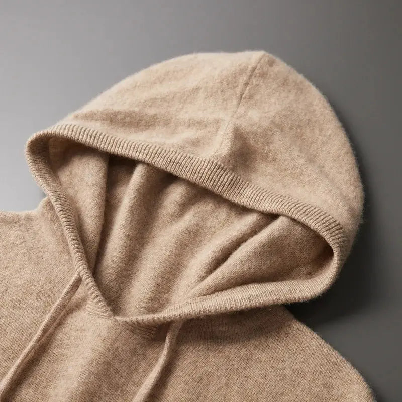 Pullover mit Kapuze aus Wolle