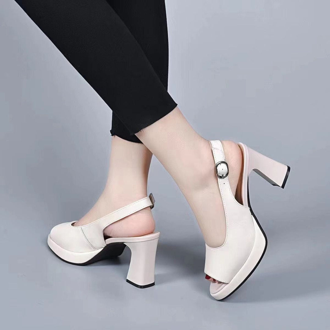 Mélanie - Atmungsaktive Leder High Heels!