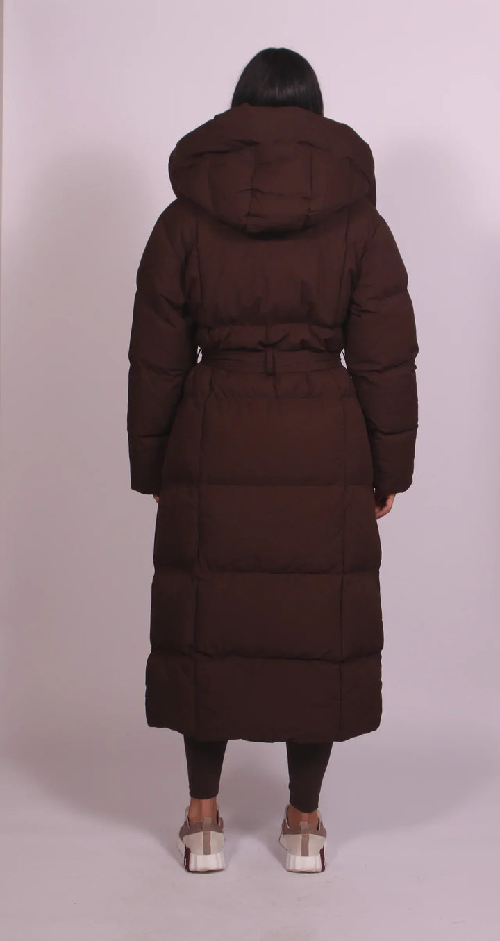 Carmen - Langer Gürtel-Puffer-Mantel