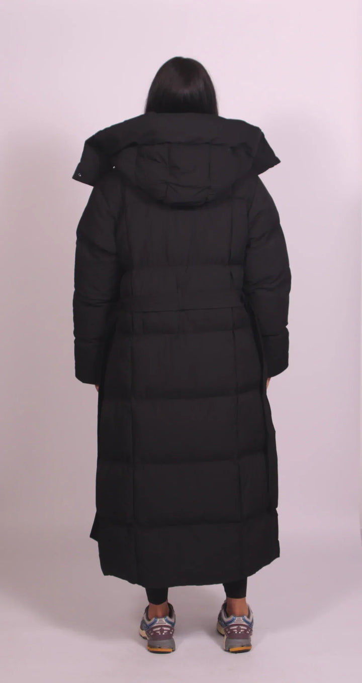 Carmen - Langer Gürtel-Puffer-Mantel
