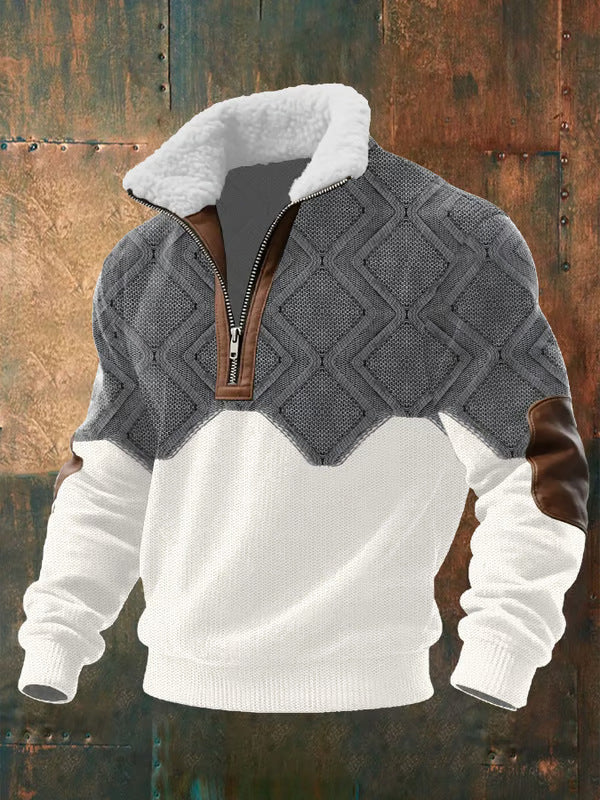 Oliver - Fleece-Pullover mit Reissverschluss und hohem Kragen