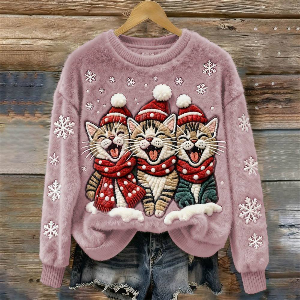 Lilith - Weihnachtlicher Katzenpullover