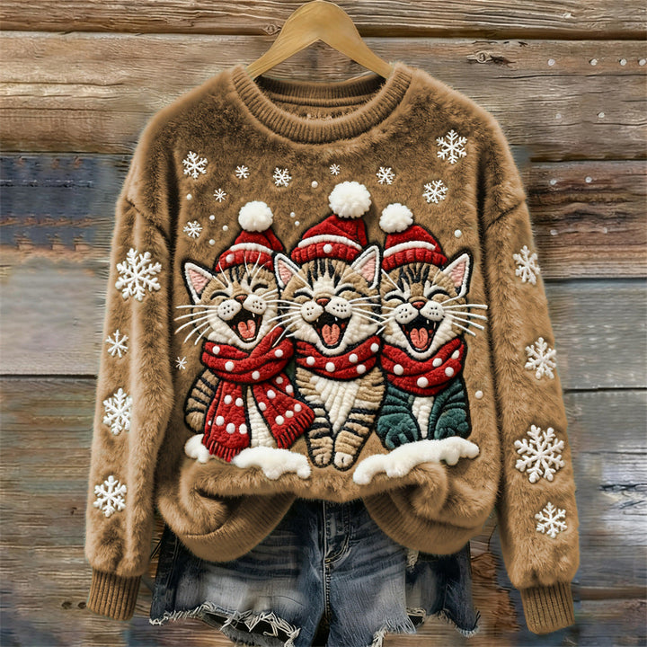 Lilith - Weihnachtlicher Katzenpullover