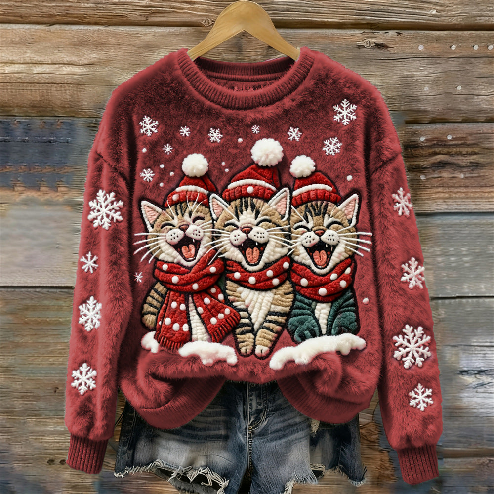 Lilith - Weihnachtlicher Katzenpullover