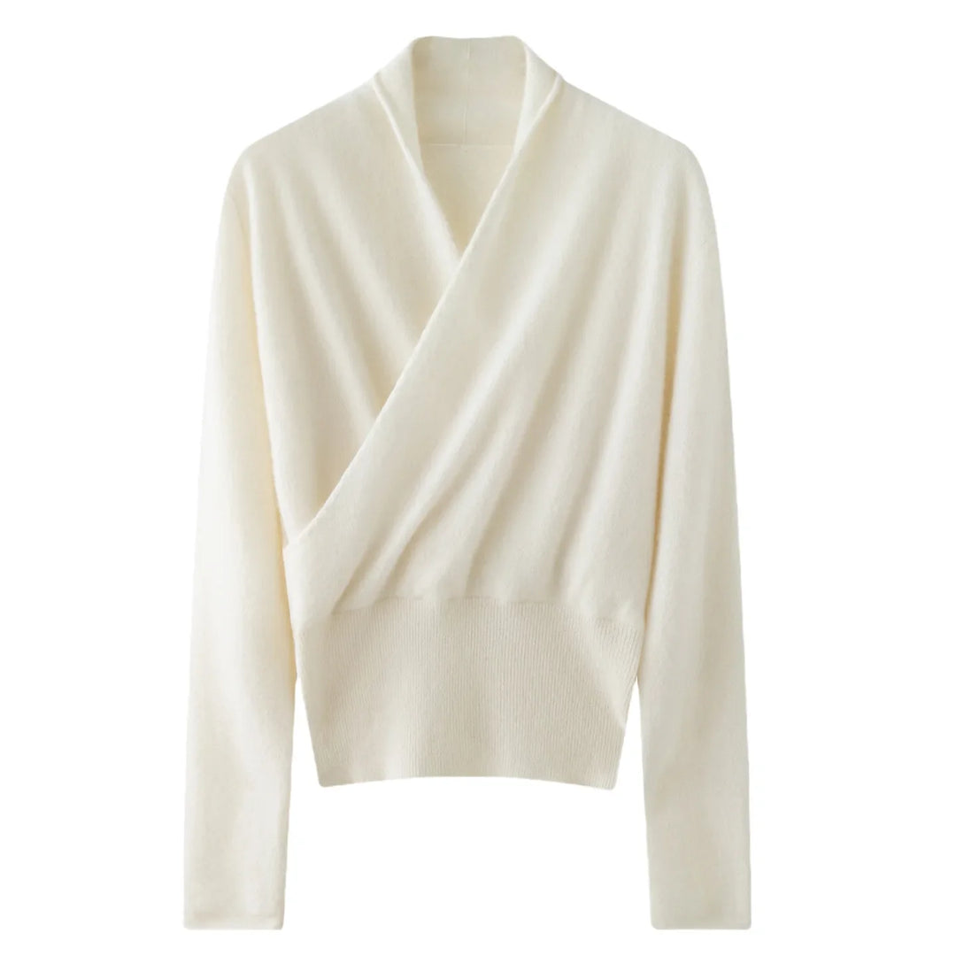 Damen Kaschmir-Mix V-Pullover