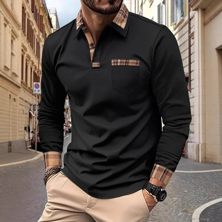 Kilian - Polo mit kariertem Reverskragen