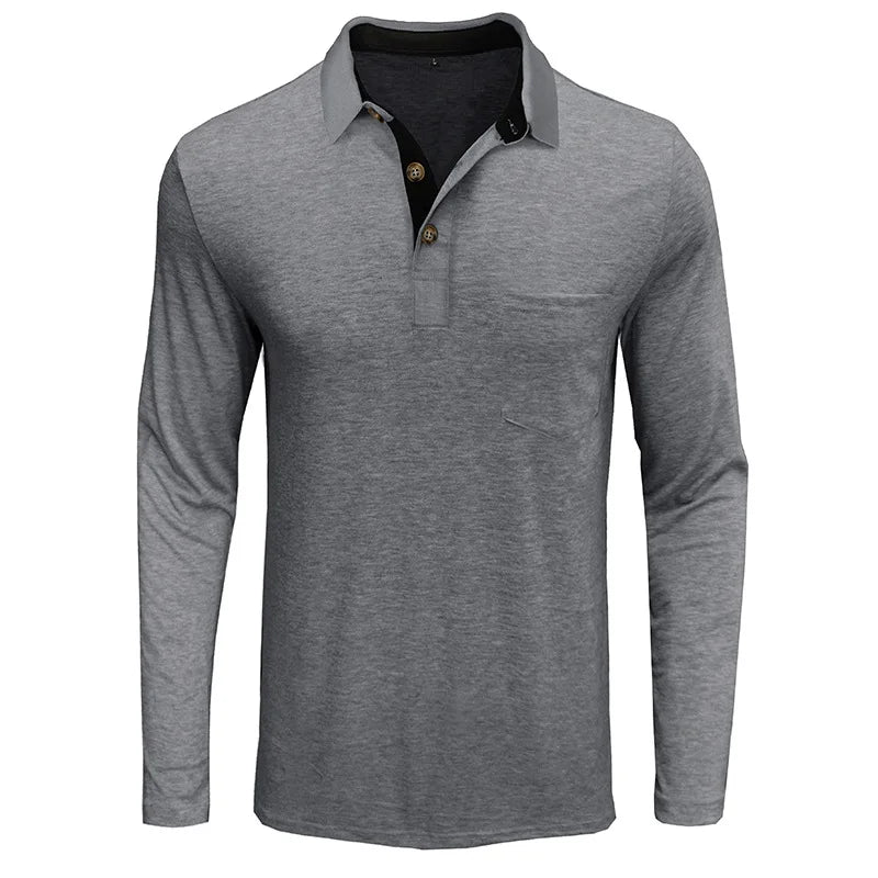 Jörg Herren Langarmshirt in Unifarbe