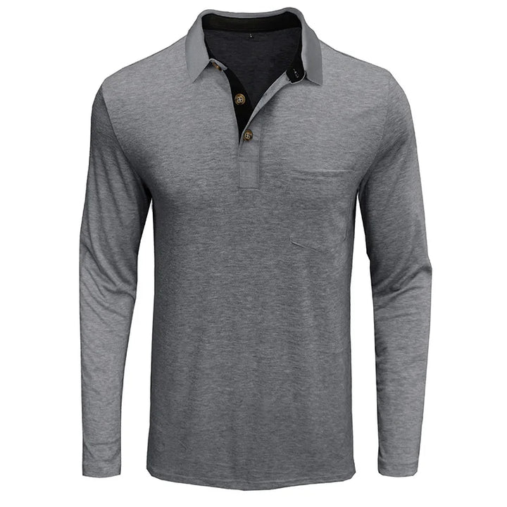Jörg Herren Langarmshirt in Unifarbe