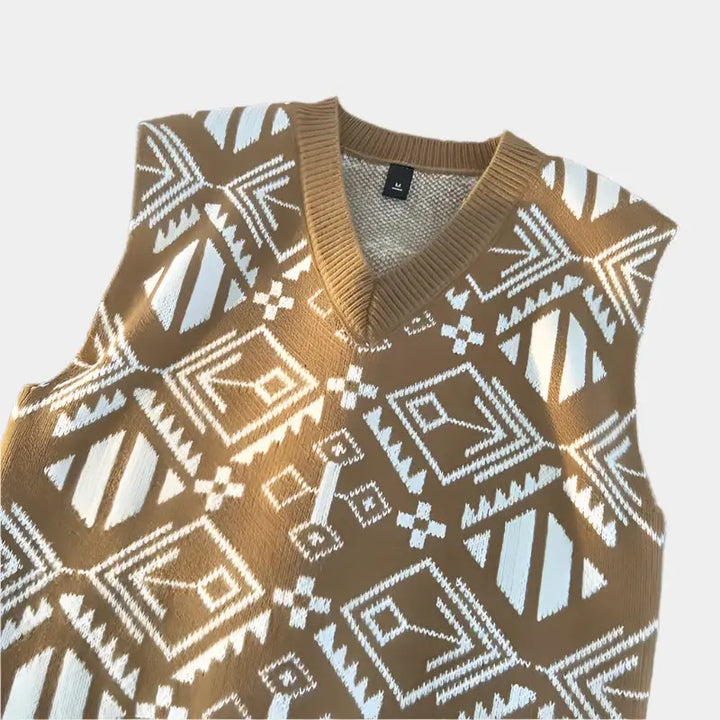 Akademische Retro-Strickweste